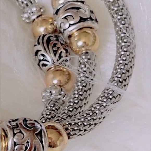 Spiral Bracelet in Silver & Gold - Picture 7 of 8